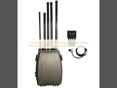 Aanpassing 6 banden Drone Signal Jammer Draagbaar Manpack Style Uav Defensesysteem