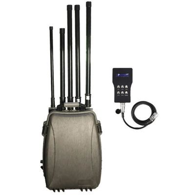 Aanpassing 6 banden Drone Signal Jammer Draagbaar Manpack Style Uav Defensesysteem