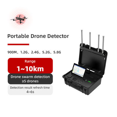 kopen Draagbare drone-detector van koffertype voor radiofrequentie-anti-drone-apparaten online vervaardiging