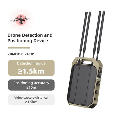 kopen Draagbare Drone Detector met 12 km Detectiebereik 100 MHz-6,2 GHz Breedbanddetectie en 24 Uur Continue Werking online vervaardiging