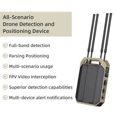 kopen Drone Detector 12km Detectiebereik 100MHz-6.2GHz Breedbanddetectie en 24 Uur Continue Werking Draagbare Drone Detector Drone detectie drone beveiliging anti drone systeem online vervaardiging