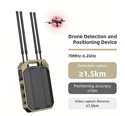 kopen 12 km drone detectiesysteem 70-6200 MHz full band drone detector anti-drone systeem drone verdediging met locatie Draagbare drone detector online vervaardiging