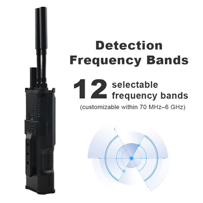 kopen Handheld Drone Detector met 70MHz–6GHz Full-Spectrum, 1.5–2 km Detectiebereik, en 12 Vooringestelde Banden voor Industriële & FPV Drones online vervaardiging