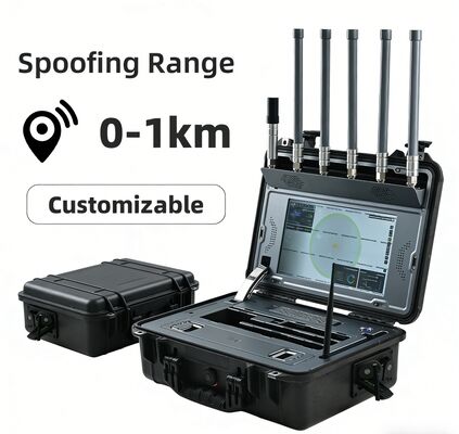 kopen Mobiele anti-drone-detectie-apparaat 30MHz-6GHz Draagbaar UAV-detectie- en GPS-spoofing systeem, geïntegreerde drone-detectie- en verdrijvingsapparatuur met 13,3 inch touchscreen online vervaardiging