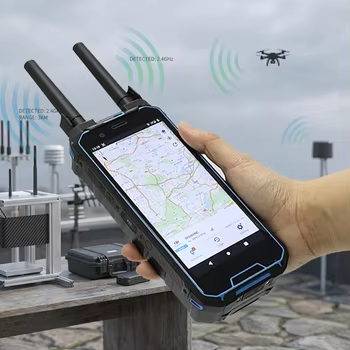 kopen Handheld Drone Detector met UAV Spectrum Detection Protocol Analysis Remote ID Recognition en Real Time Trajectory Tracking tot 3 km afstand online vervaardiging