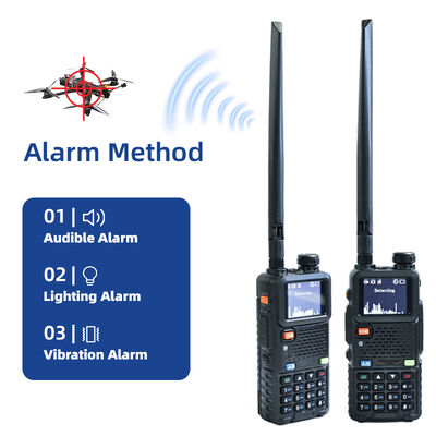 kopen Handheld Drone Detection 2km Range 300-6200MHz Dual-mode Drone Detector met Super Early Warning en Watch Wide Range of Detection Models Full Frequency Band Coverage online vervaardiging