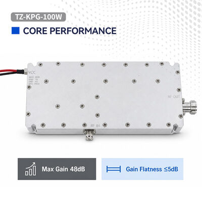 Kopen 100W 300-2700MHz High-Power RF Versterker Module Ingebouwde temperatuur VSWR & ALC-bescherming Breedbanddekking voor beveiligingssystemen op lage hoogte online vervaardiging
