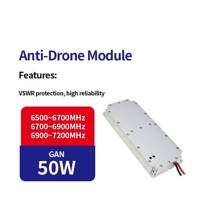 65007200MHz 50W RF Power Amplifier-module met compact ontwerp voor detectie en beveiliging van anti-FPV drones