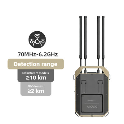 Drones Professional Full-Band 70MHz–6.2GHz Anti-Drone System | Portable Drone Detector for Backpack, Fixed & Vehicle Deployment for Defense System